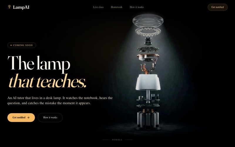 AI Lamp — live site
