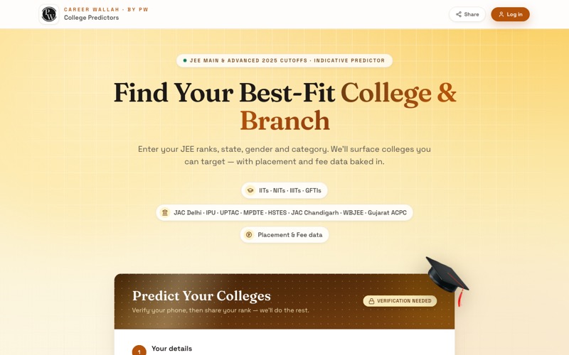JEE Score Calculator — live site